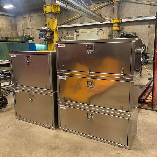 Under body and deck boxes come in a variety of sizes and can be fully customized
