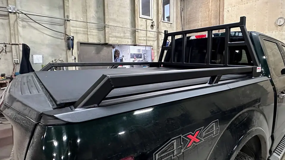 Headache rack, caps & rails with tonneau cover on Ford F150 crew cab