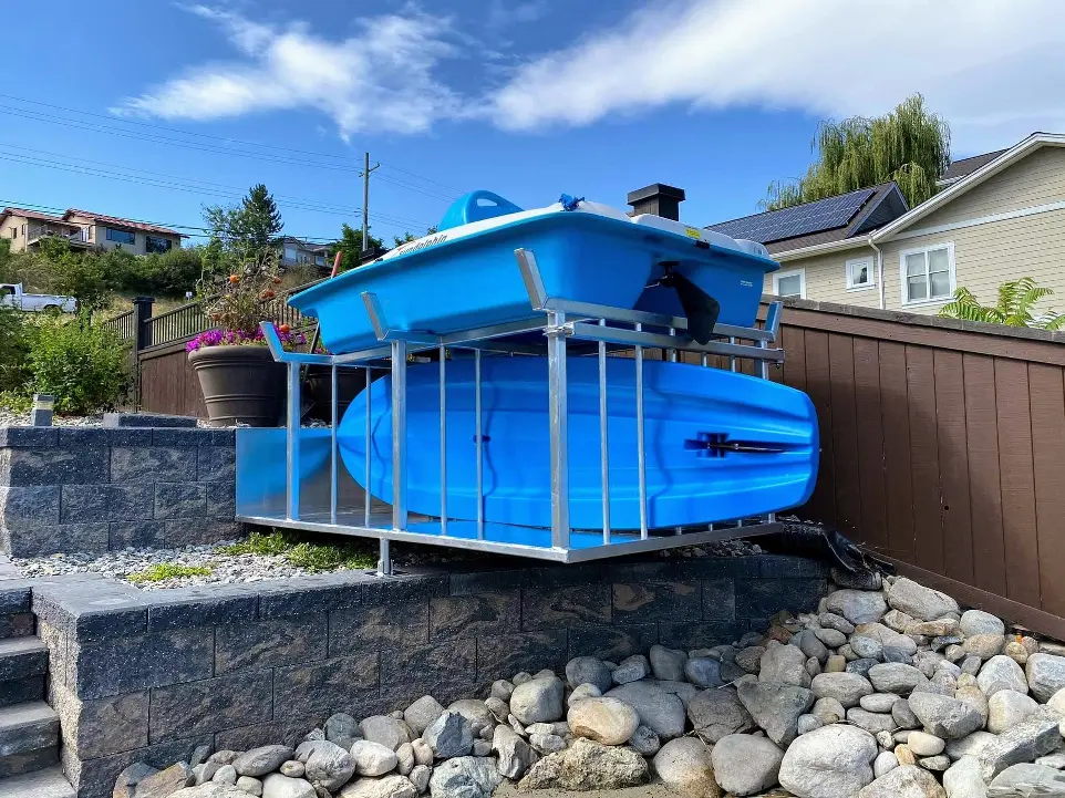 Paddle board rack for beachside storage